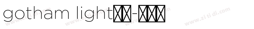 gotham light字体字体转换